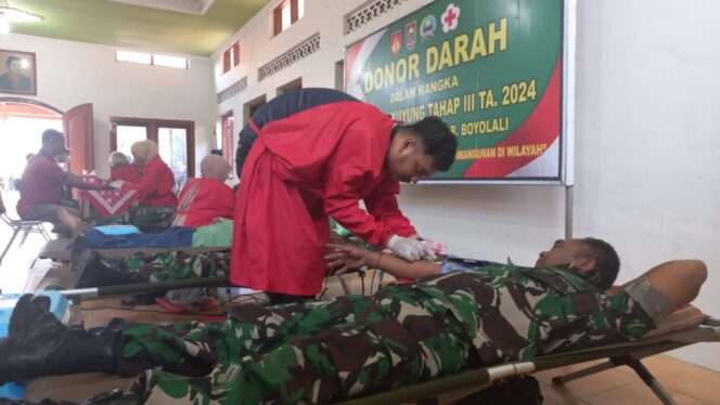 
					TMMD Kodim 0724/Boyolali Adakan Donor Darah di Desa Catur