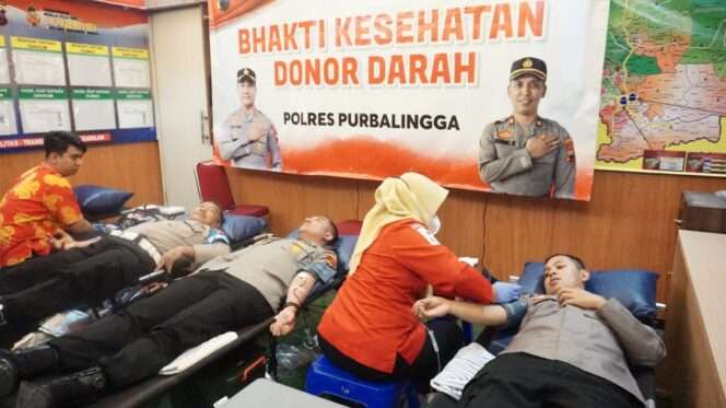 
					Polres Purbalingga Gelar Bakti Kesehatan Donor Darah